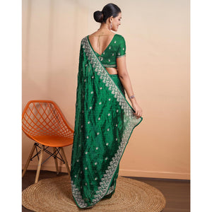 green-embroidered-tussar-silk-saree