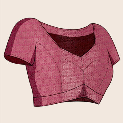 Mauve Zari Weaving Mysore Brocade Silk Saree