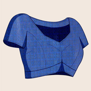 Blue Zari Weaving Mysore Brocade Silk Saree