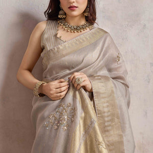 grey-beads-work-woven-linen-slub-saree