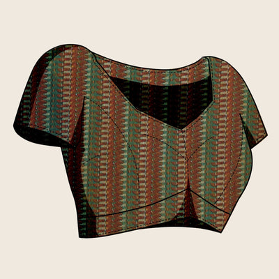green-digital-printed-cotton-silk-saree-with-border