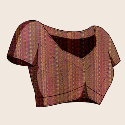 Mauve Digital Printed Cotton Silk Saree With Border