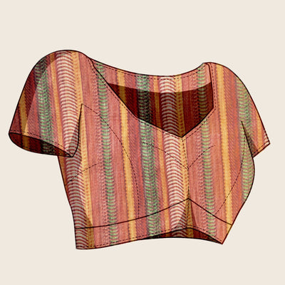 Brown Digital Printed Cotton Silk Saree With Border