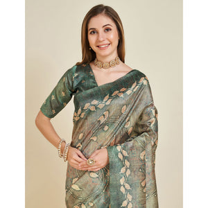 green-digital-printed-bhagalpuri-silk-saree-with-tassels-2