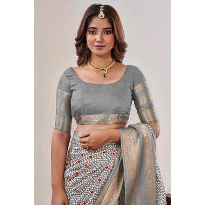 grey-ikkat-printed-with-jacquard-border-cotton-silk-saree