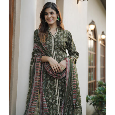 green-floral-foil-printed-modal-suit
