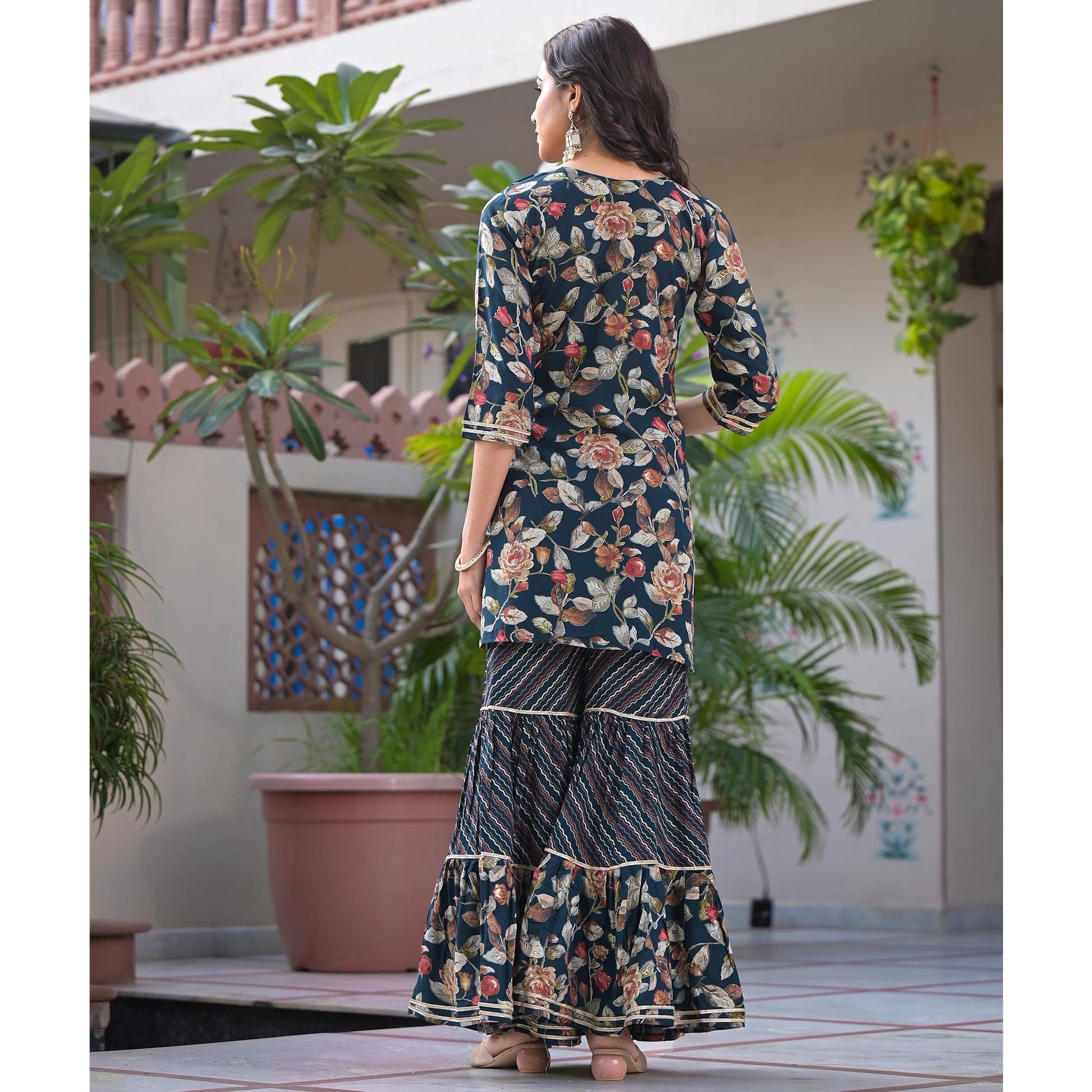 green-floral-foil-printed-rayon-sharara-suit-with-handcrafted
