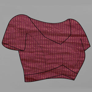 Maroon Floral Printed Chanderi Cotton Silk Lagdi patta Saree