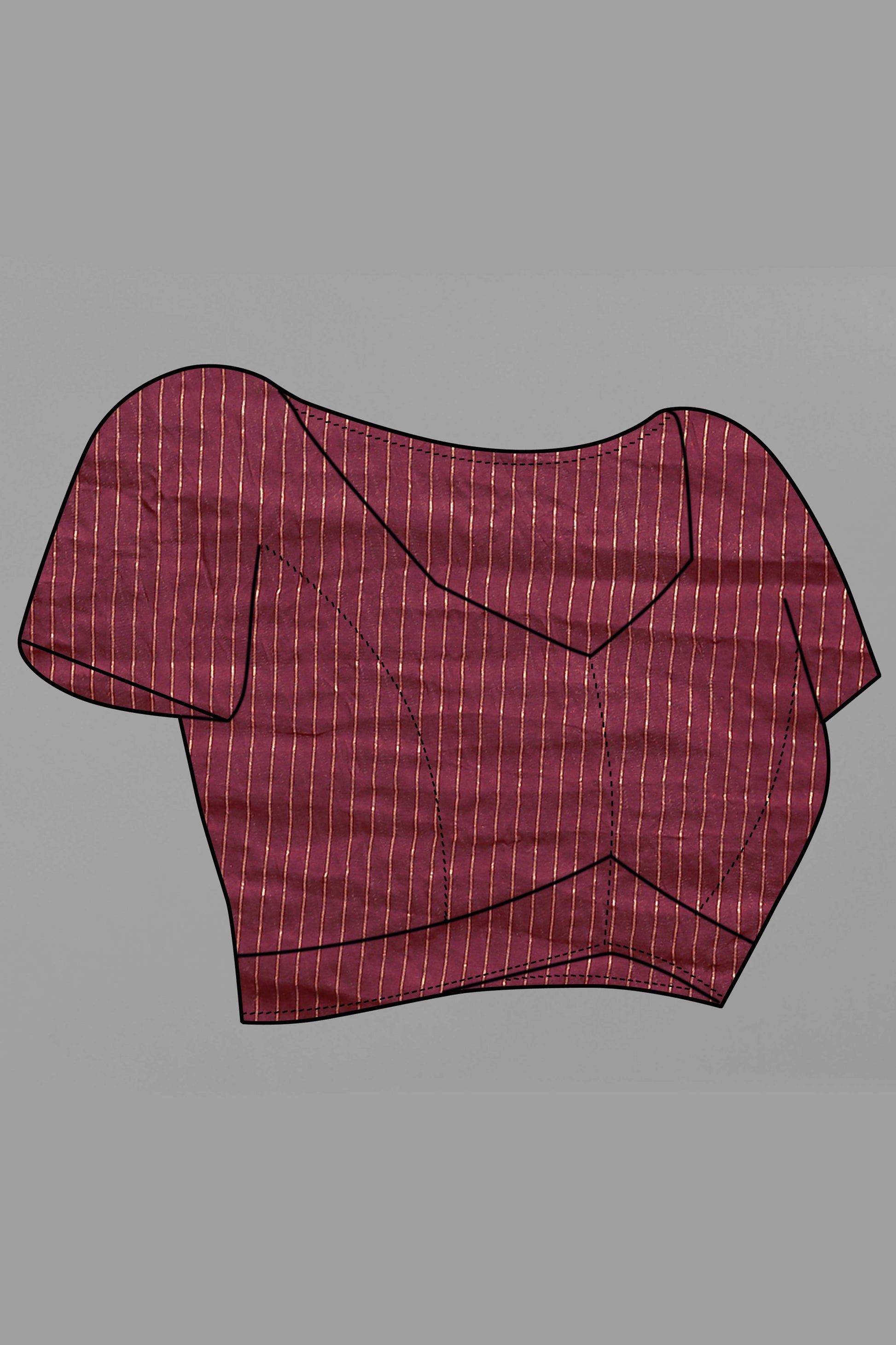 Maroon Floral Printed Chanderi Cotton Silk Lagdi patta Saree