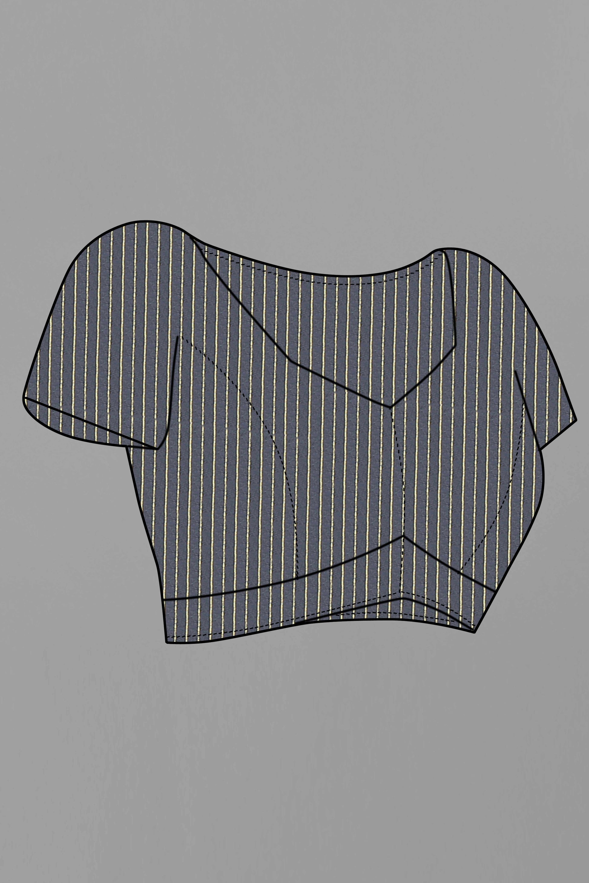 Grey Shibori Leheriya Printed Chanderi Cotton Silk Lagdi Patta Saree