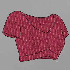 Maroon Shibori Leheriya Printed Chanderi Cotton Silk Lagdi Patta Saree