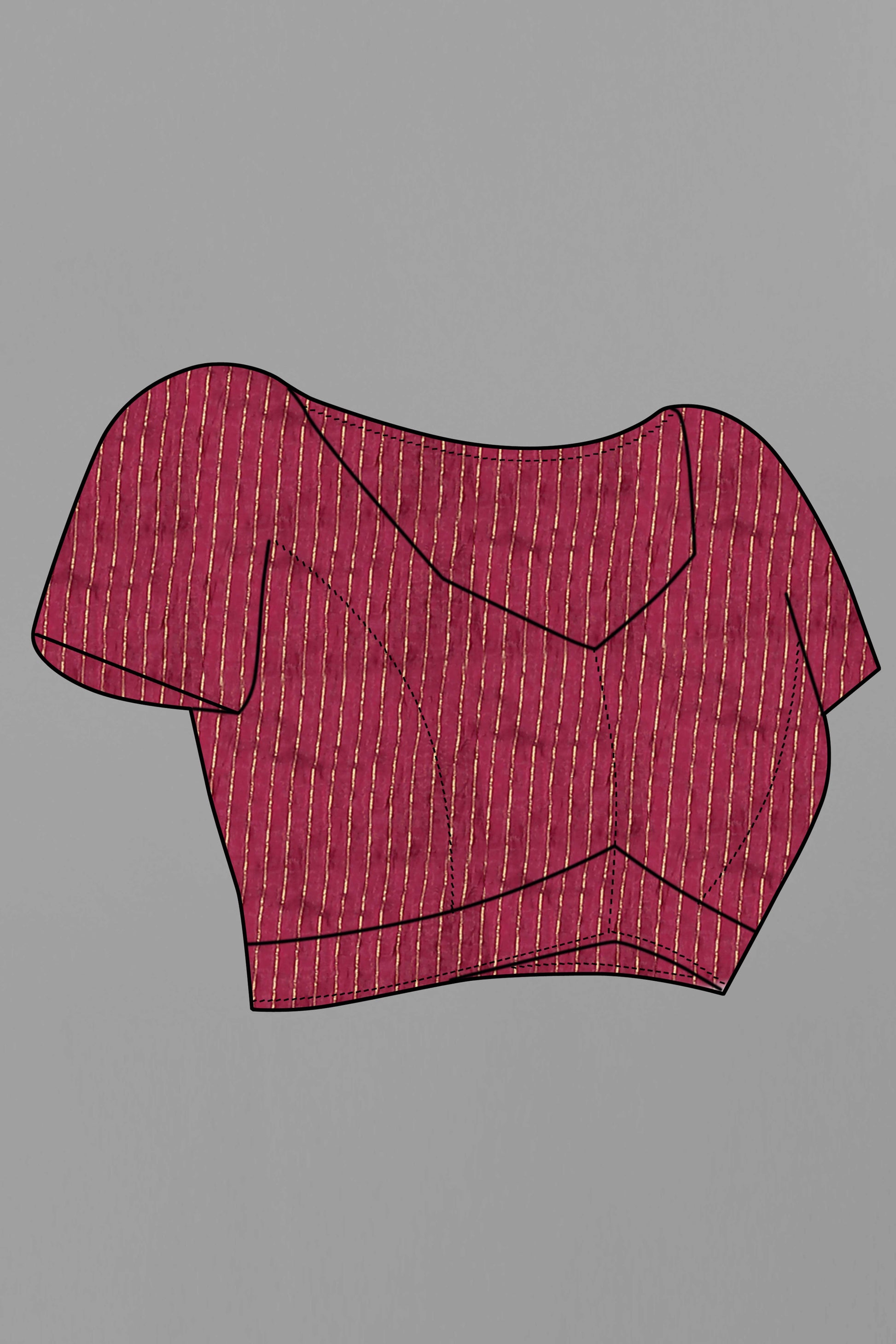 Maroon Shibori Leheriya Printed Chanderi Cotton Silk Lagdi Patta Saree