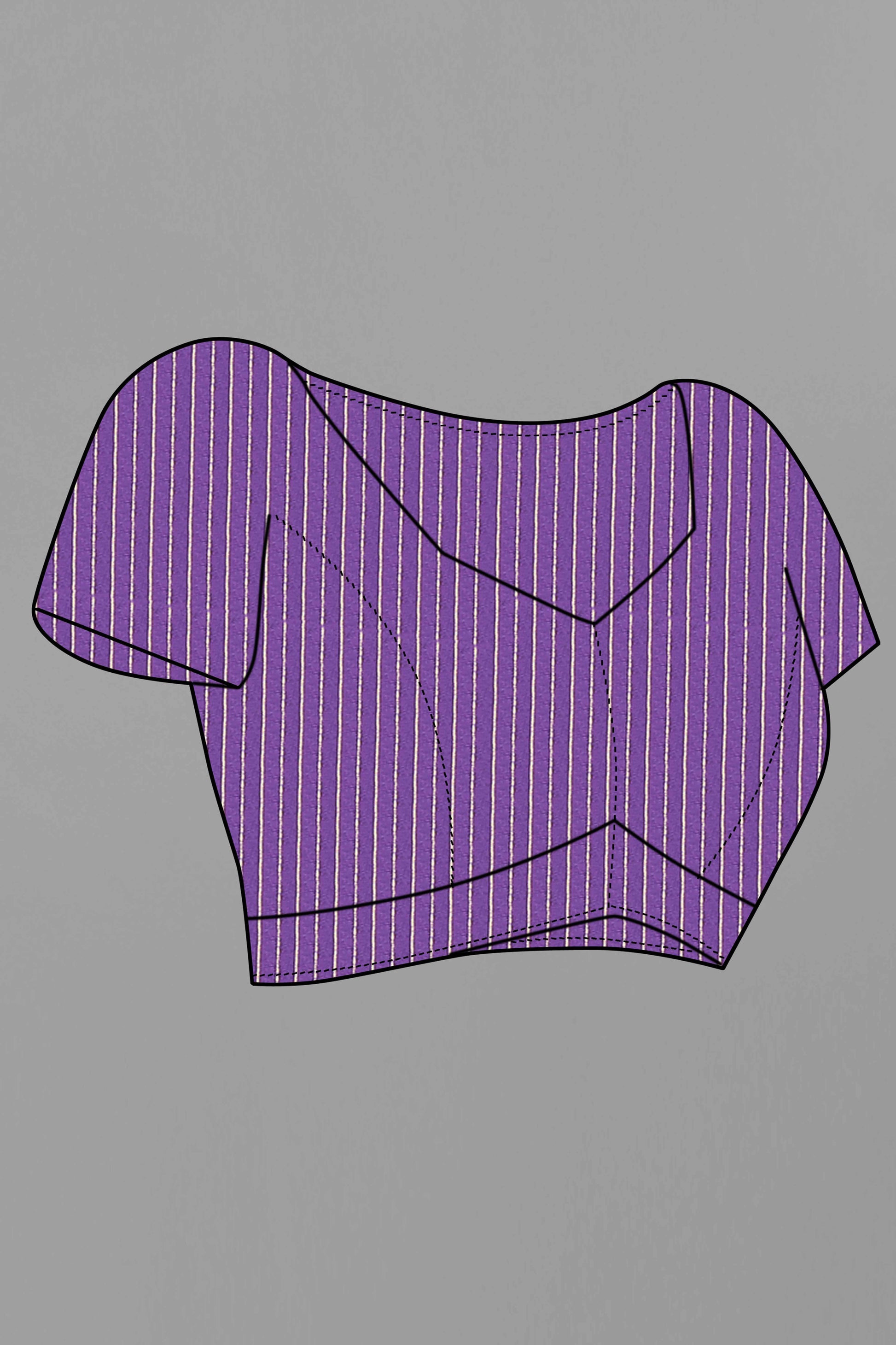 Lavender Shibori Leheriya Printed Chanderi Cotton Silk Lagdi Patta Saree