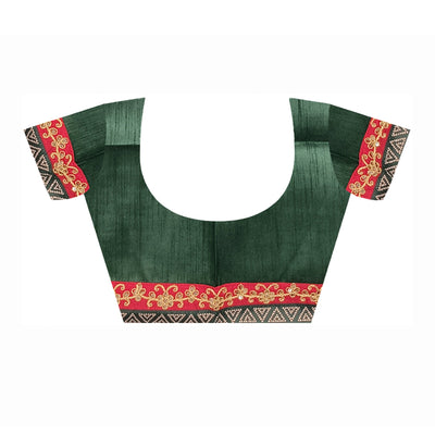 green-foil-printed-georgette-saree-with-embroidered-border