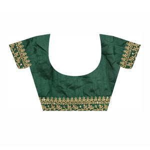 green-floral-printed-georgette-saree-with-embroidered-border