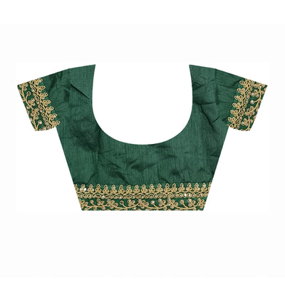 green-floral-printed-georgette-saree-with-embroidered-border