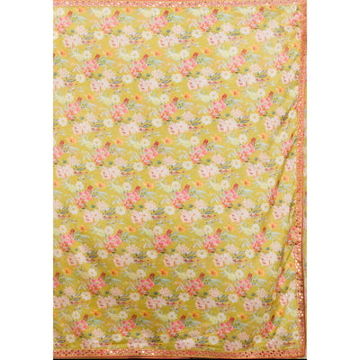 green-floral-printed-chinon-saree-with-fancy-mirror-border