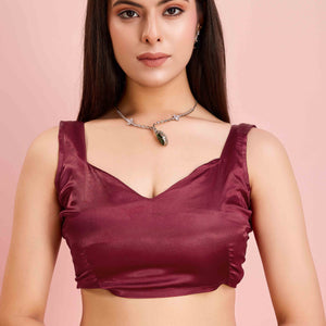 Maroon Floral Sequins Embroidered Georgette Saree