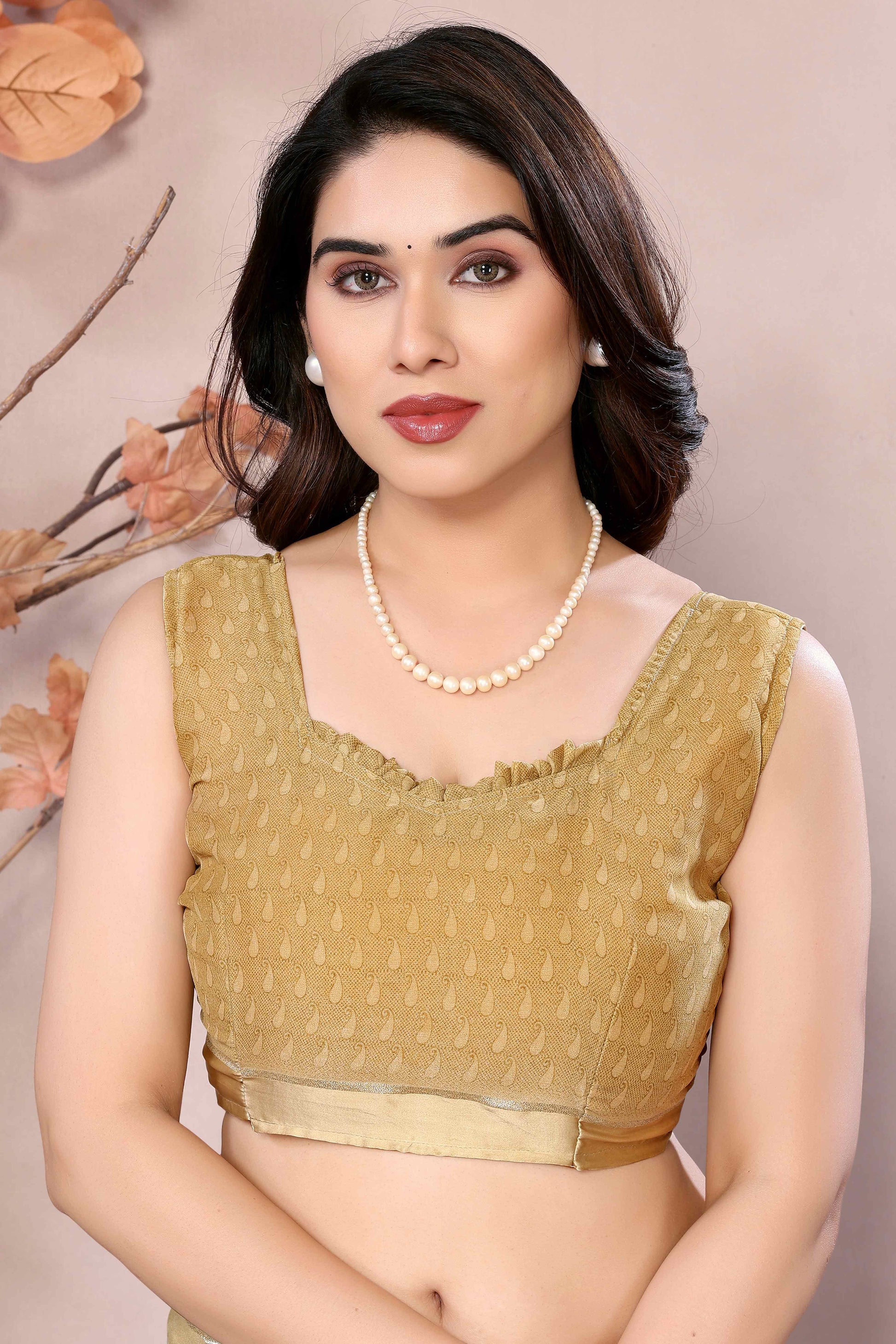 Dark Mustard Floral Printed Moss Art Silk Saree