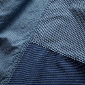 FDMTL | PATCHWORK S/S SHIRT RINSE  { INDIGO