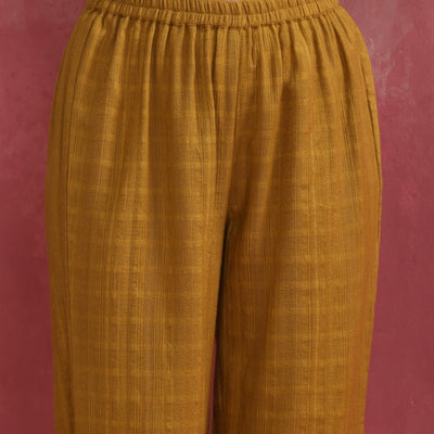 trueBrowns Mustard Cotton Dobby Co-ord set