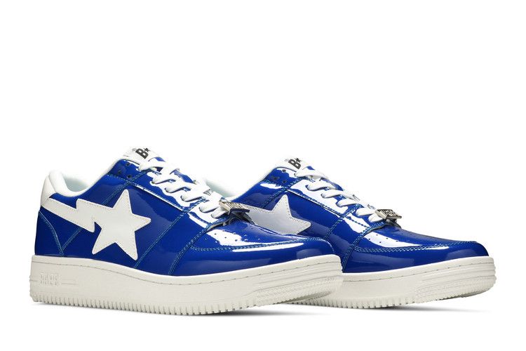A Bathing Ape Bape Sta Low Patent Blue