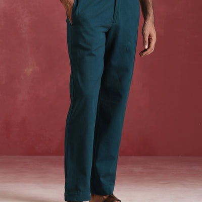 trueBrowns Men's Blue Ikat Co-ord set