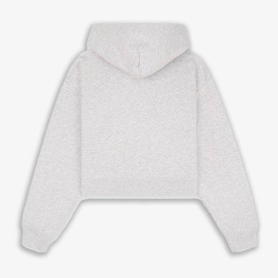 SPORTY & RICH | NY CREST CROPPED HOODIE { GRAY/GOLD