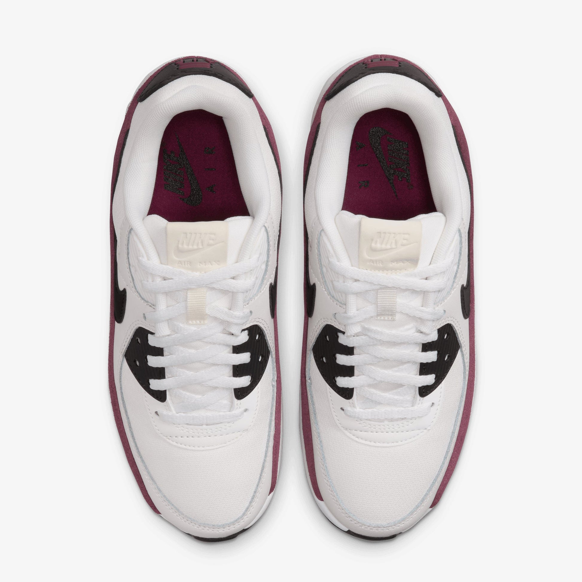 Nike | AIR MAX 90 LV8  { SAIL/BLACK-NIGHT MAROON-PHANTOM