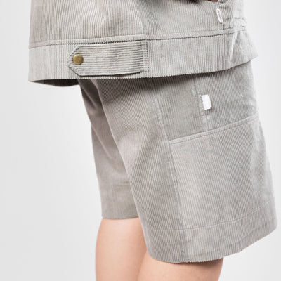 SUPERKICKS | CORDUROY SHORTS { SLATE GREY