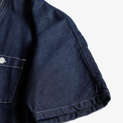 FDMTL | DENIM HAORI S/S SHIRT RINSE { INDIGO
