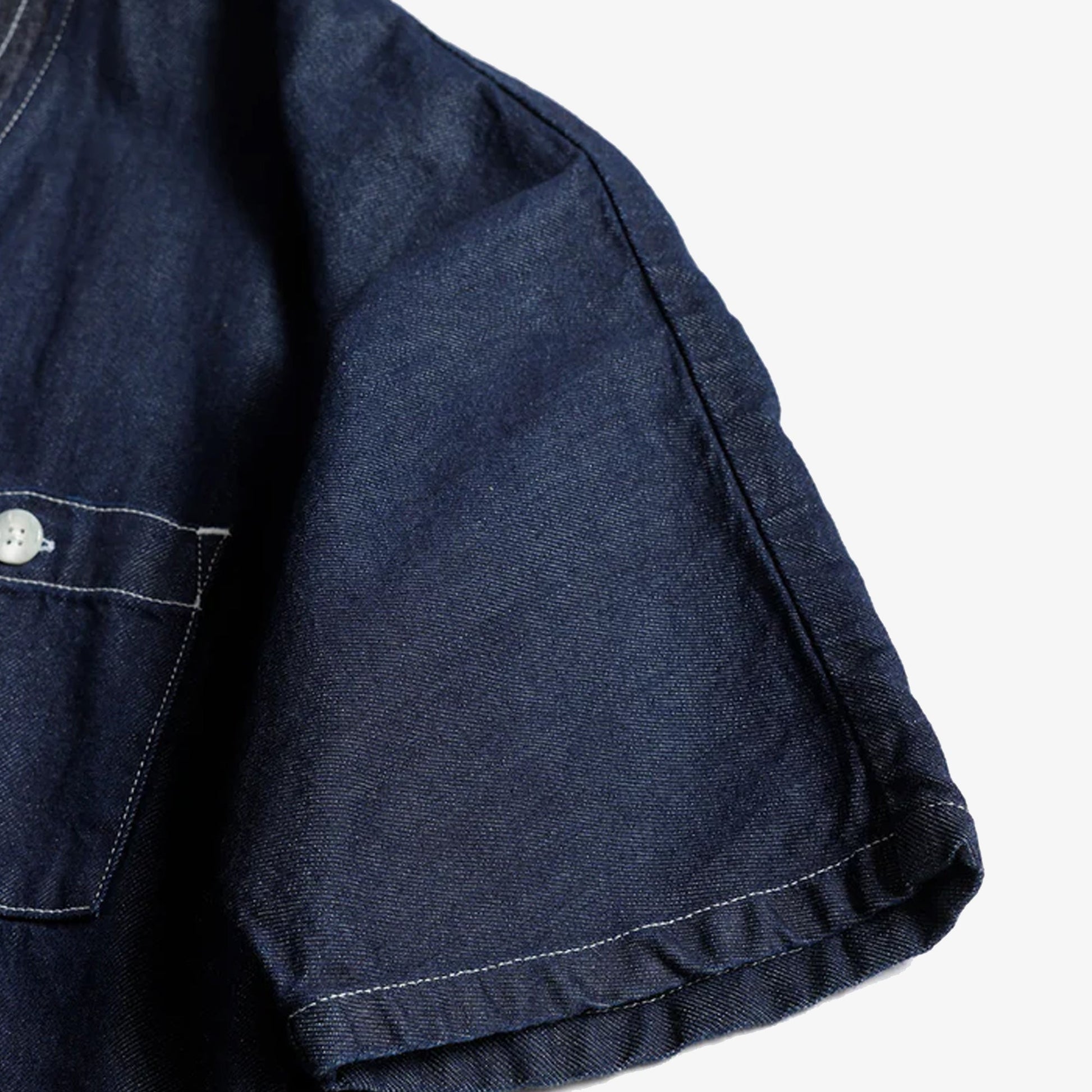 FDMTL | DENIM HAORI S/S SHIRT RINSE { INDIGO