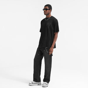 Represent | CHERUB INITIAL T-SHIRT  { BLACK