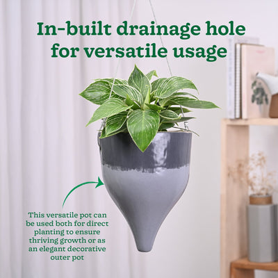 Ceramic Hanging Pot Cosmic Stone