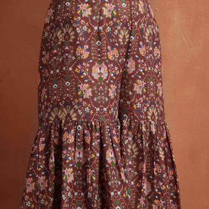 trueBrowns Brown Print Sharara Set