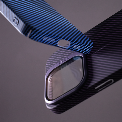 iPhone 14 Stent Kickstand Carbon Fiber Textured Case