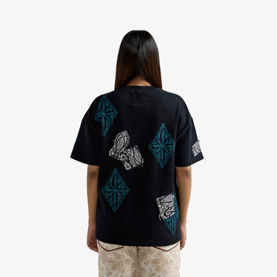 F A R A K | BLACK BLOCK PRINT T-SHIT { BLACK