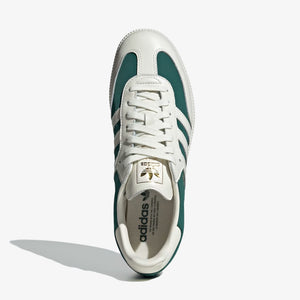 ADIDAS ORIGINALS | SAMBA OG { OFF WHITE/COLLEGIATE GREEN