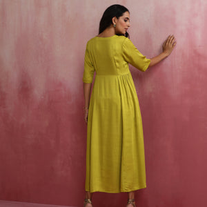 trueBrowns Modal Lime Green Dress