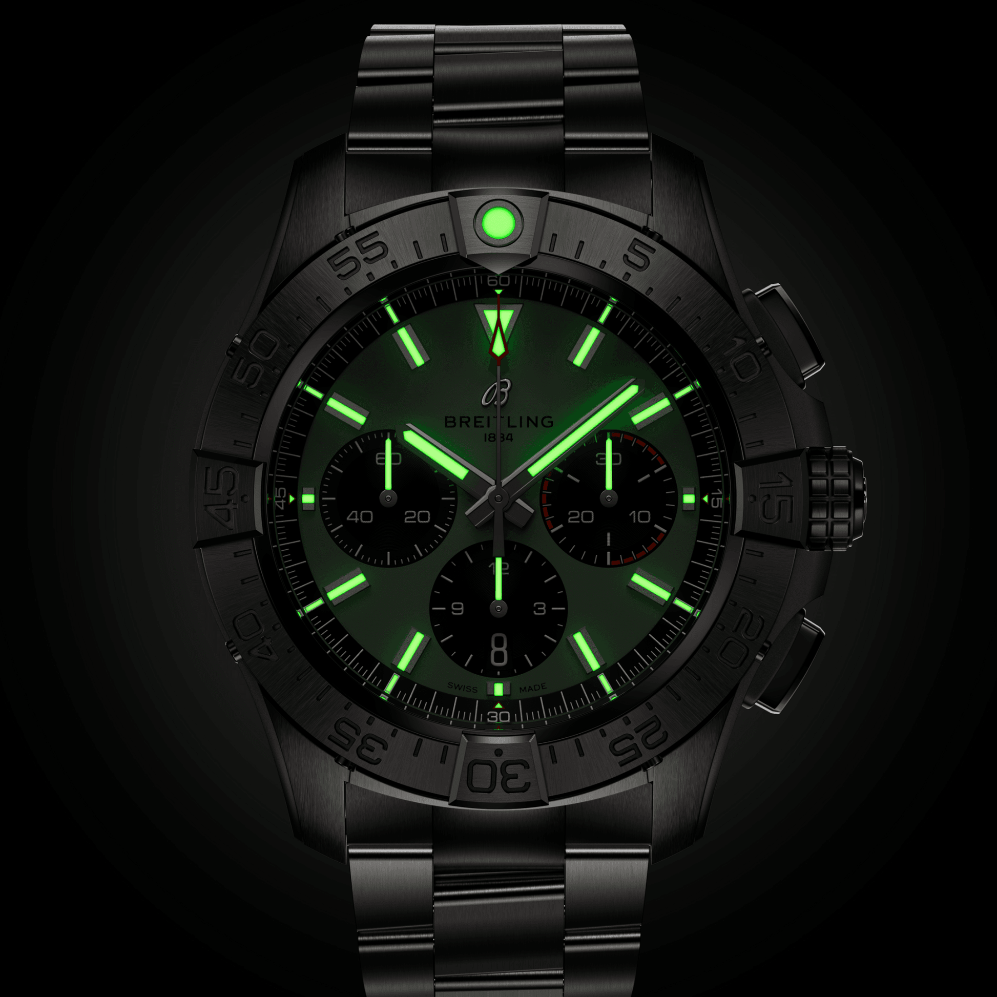 Breitling Avenger B01 Chronograph Green Dial Men 44mm