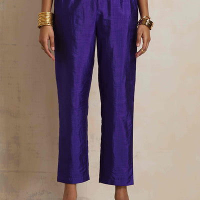 trueBrowns Lilac Tissue Kurta Co-ord Set