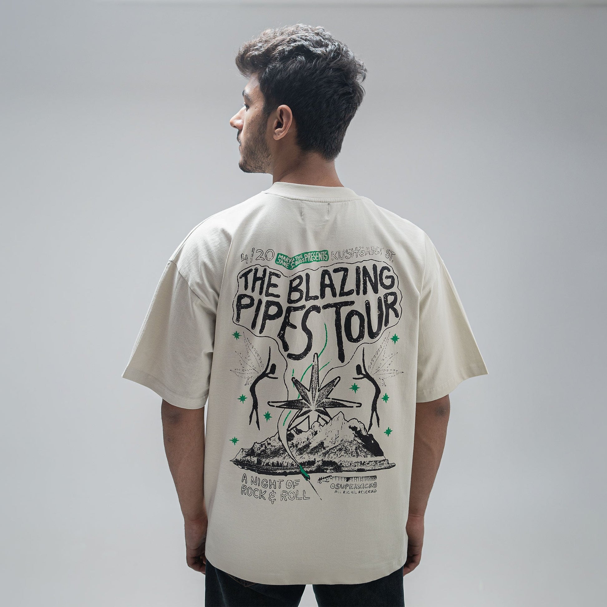 Superkicks | MJ & THE BUDS 'CONCERT TEE { SMOKE GREEN