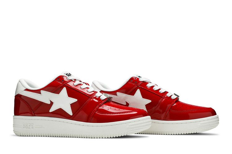A Bathing Ape Bape Sta Low Patent Red