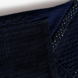 FDMTL | PATCHWORK HAORI JACKET RINSE { INDIGO