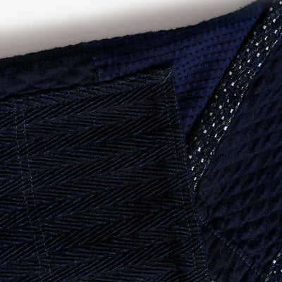 FDMTL | PATCHWORK HAORI JACKET RINSE { INDIGO