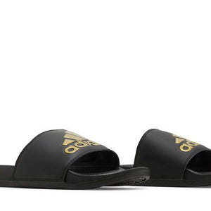 adidas Adilette Comfort Slides Core Black Gold Metallic