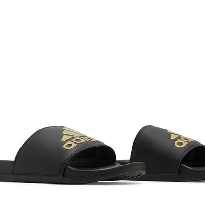 adidas Adilette Comfort Slides Core Black Gold Metallic