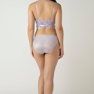 Femme Lace Padded Non-Wired Demi Bra - Thistle