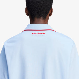 ADIDAS ORIGINALS | WALES BONNER SHORT SLEEVE POLO SHIRT { GLOW BLUE