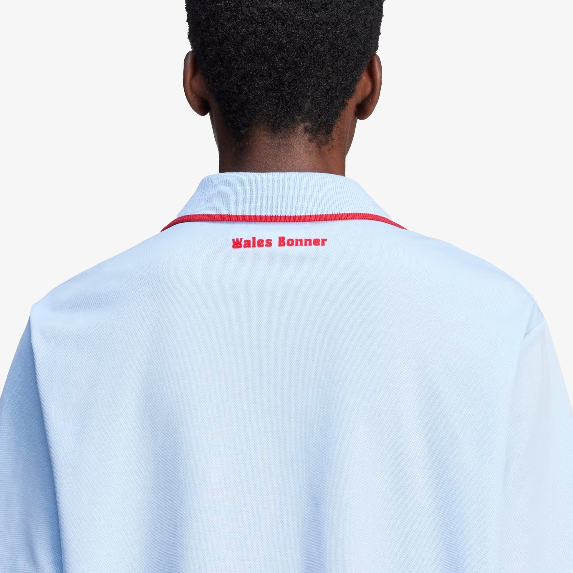ADIDAS ORIGINALS | WALES BONNER SHORT SLEEVE POLO SHIRT { GLOW BLUE